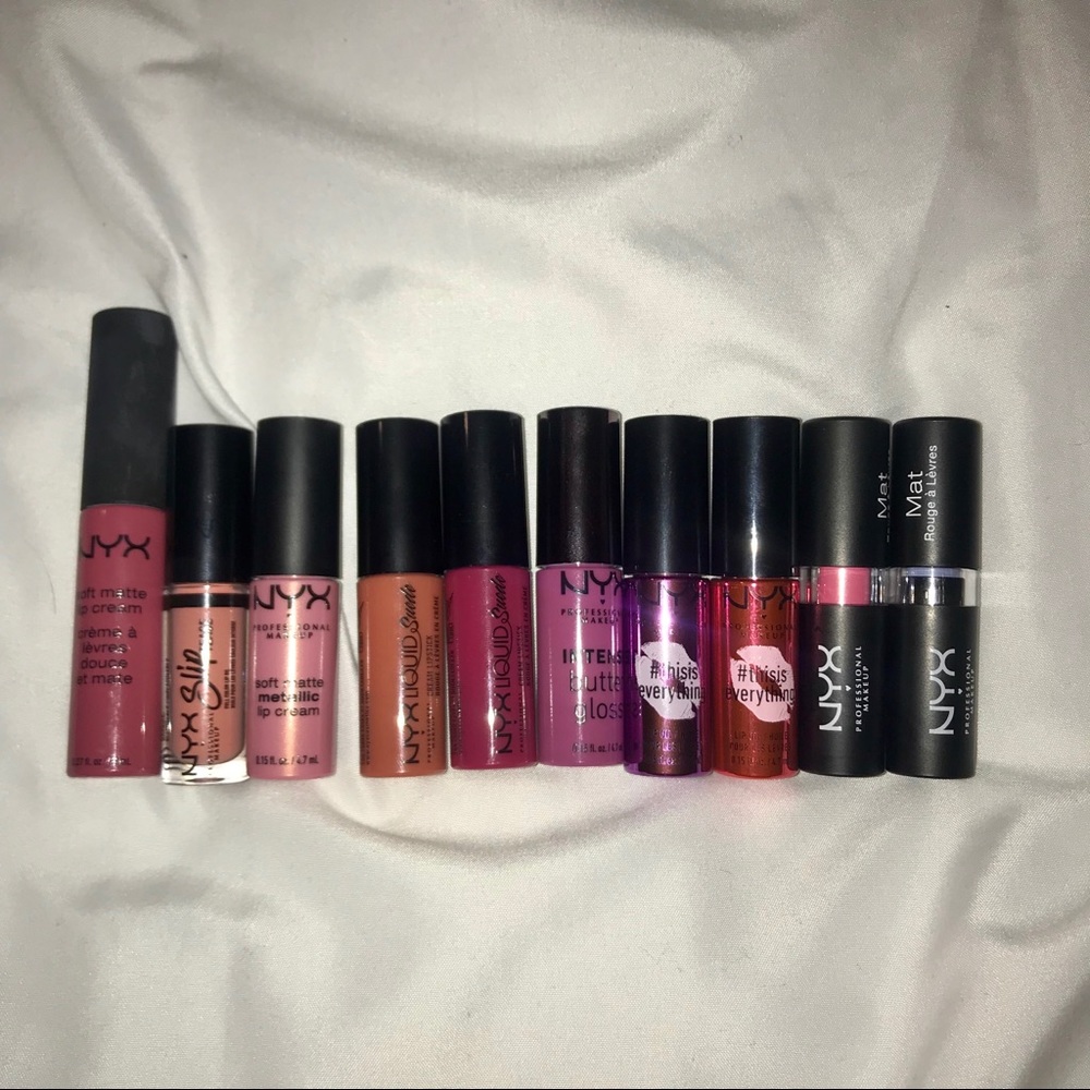NYX Mini Lip Glosses, Lipsticks, and Matte Lips.